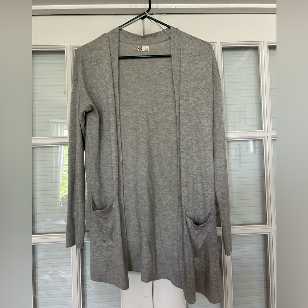 Soft gray cardigan